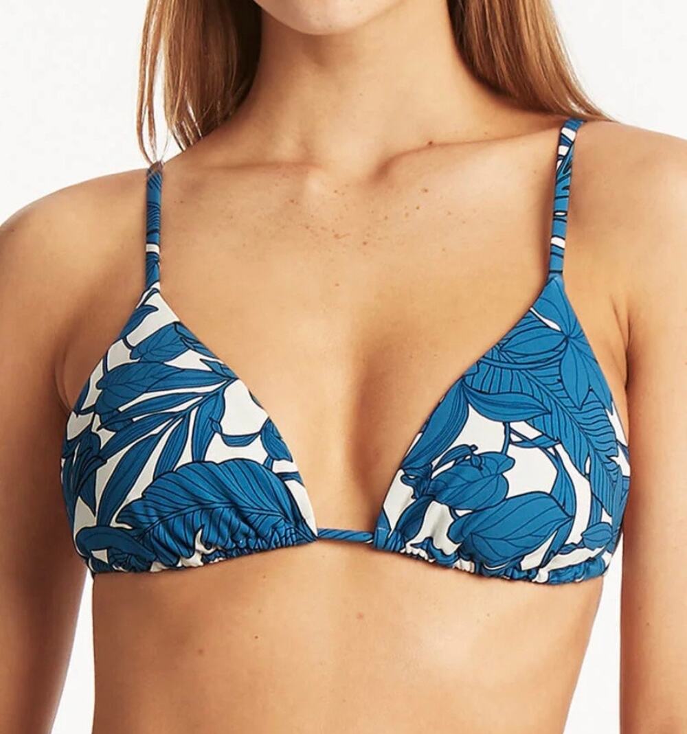 Sea Level Lagoon Retreat Triangle Bikini Top 12 NWT
